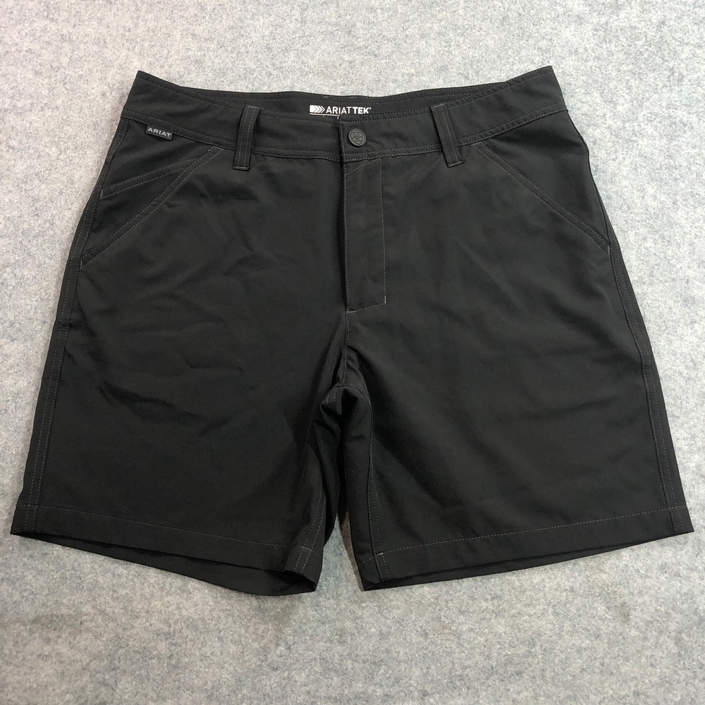 Ariat Mens Performance Shorts 33 Black AriatTEK Stretch Wicking Chino